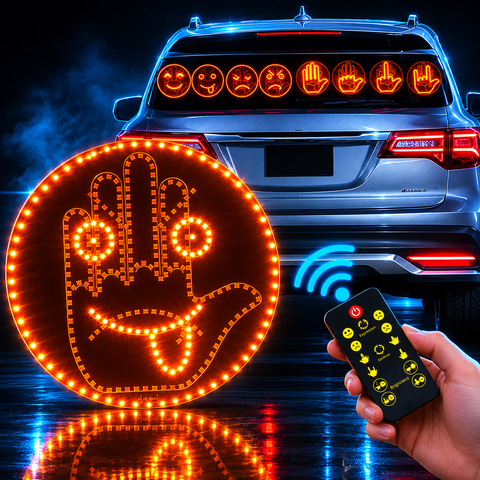 IcarYou GestureGlow™ Luz LED de Gestos con Control Remoto para Auto (Luna Trasera)