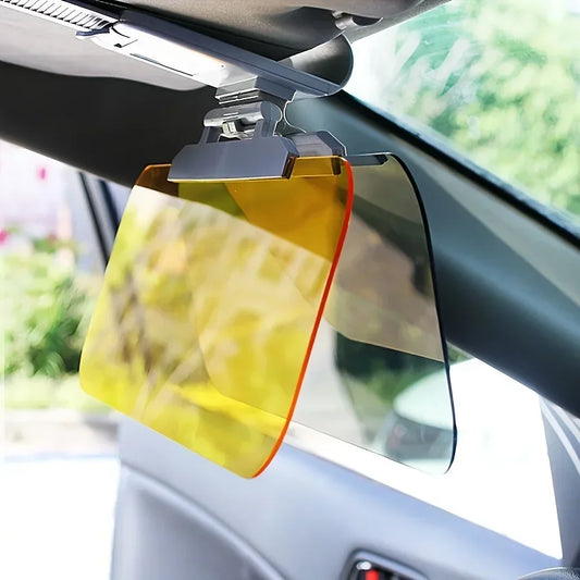 IcarYou GlareGuard™ Parasol Antirreflejo Día y Noche Premium para Auto (Polarizado Anti-UV)