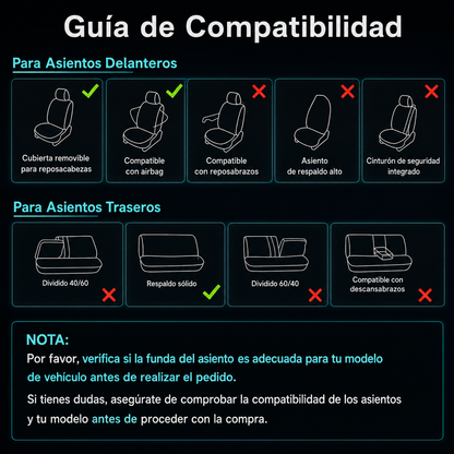 IcarYou ComfortFit™ Fundas Universales para Asientos