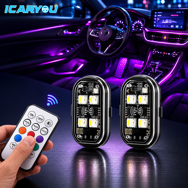 IcarYou StrobeSafe™ Luces LED Anticolisión Premium para Vehículo (Pack)