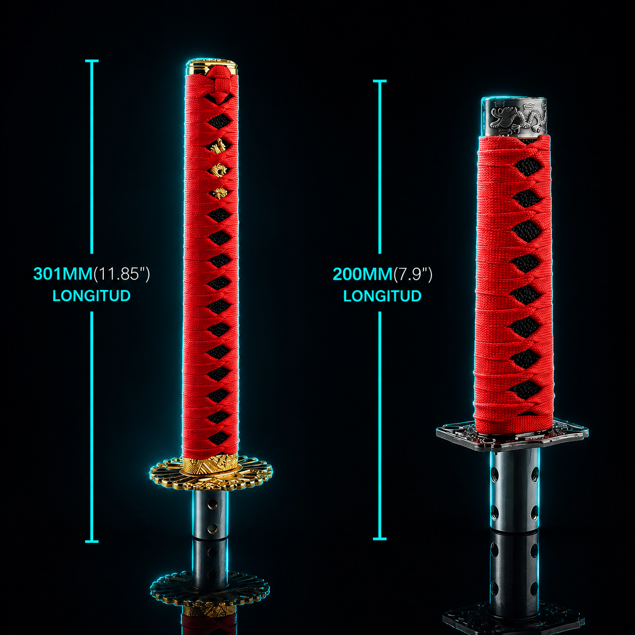 IcarYou KatanaShift™ Pomo de Palanca Katana Samurái JDM Premium para Vehículo (Universal con Adaptadores)