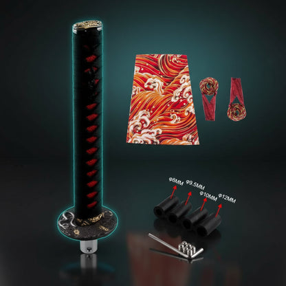 IcarYou KatanaShift™ Pomo de Palanca Katana Samurái JDM Premium para Vehículo (Universal con Adaptadores)