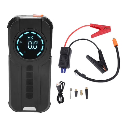 IcarYou BatterySummoner™ Partidor de Batería Portátil 4 en 1 – Compresor de Aire, Inflador de Neumáticos, Power Bank 10000mAh y Luz de Emergencia