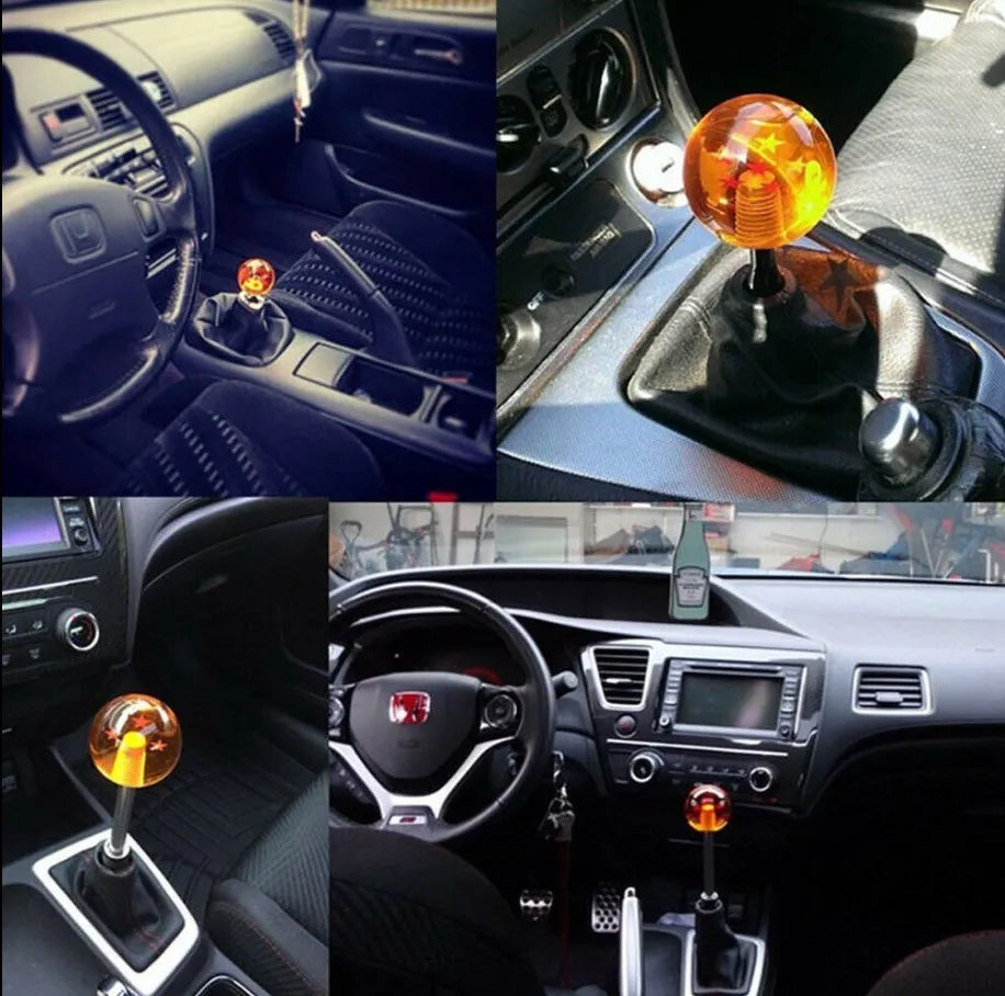 IcarYou DBShift™ Pomo de Palanca de Cristal con Estrellas Premium para Auto (Universal 54 mm)