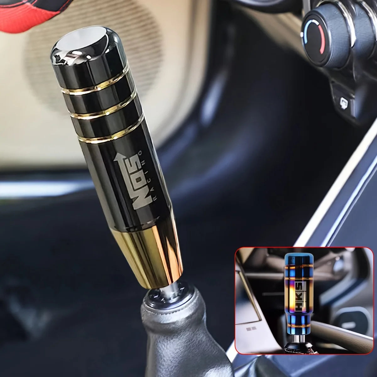 IcarYou ApexShift™ Pomo de Palanca de Aluminio Estilo JDM Premium para Auto (Cambio Manual, 13 cm)