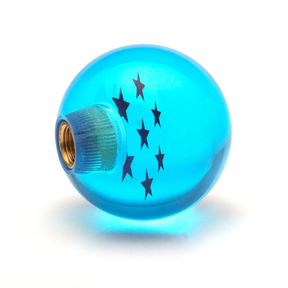 IcarYou DBBlueShift™ Pomo de Palanca de Cristal con Estrellas Premium para Auto (Universal 54 mm)
