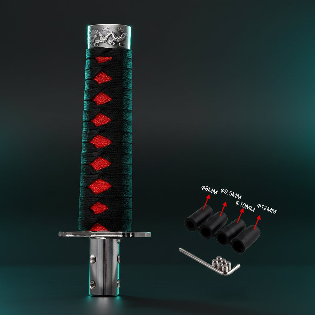 IcarYou KatanaShift™ Pomo de Palanca Katana Samurái JDM Premium para Vehículo (Universal con Adaptadores)